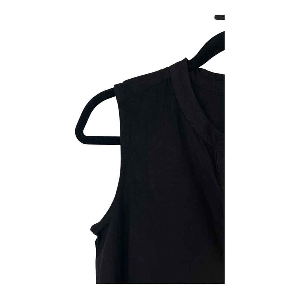 Nic + Zoe dress Rumba linen sleeveless minidress black size X-Small XS - Picture 3 of 7